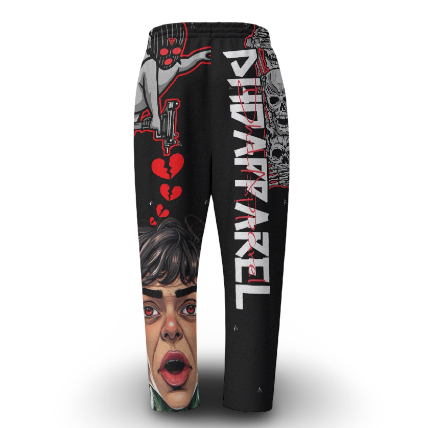 DHD STAMPS Harem Sports Pants All BLACK