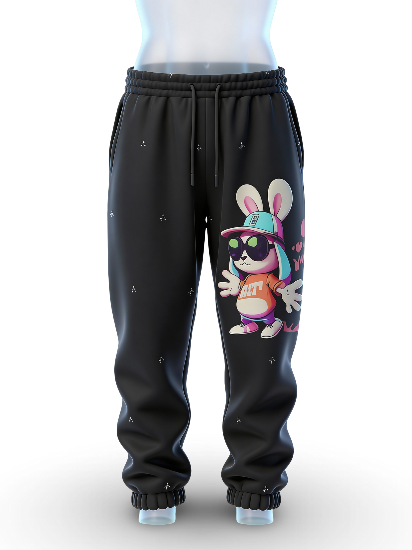 G Bunny Harem Sports Pants Black