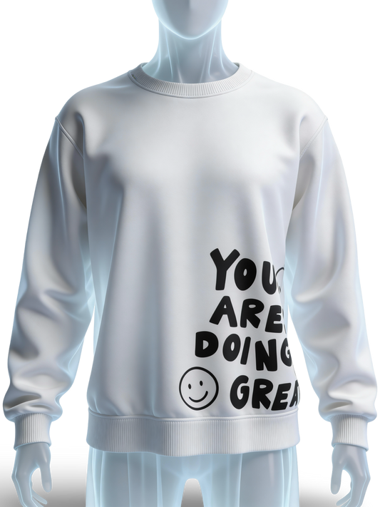 YADG White Men's Heavy Fleece Sweatshirt