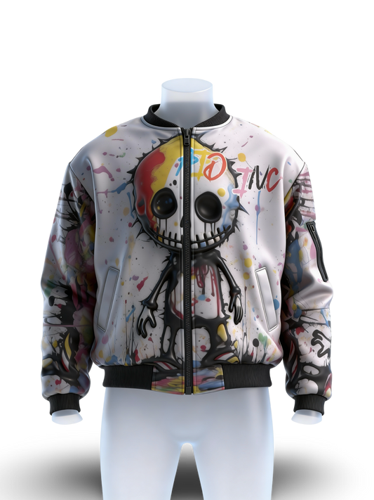 Aid Inc Dead Man Bomber Jacket With with Sleeve Pocket